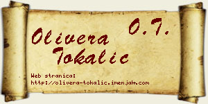 Olivera Tokalić vizit kartica